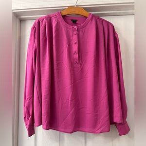 NWT Ann Taylor Vibant Pink Long Sleeve Button-Up Blouse Sz Small
Work/ Casual